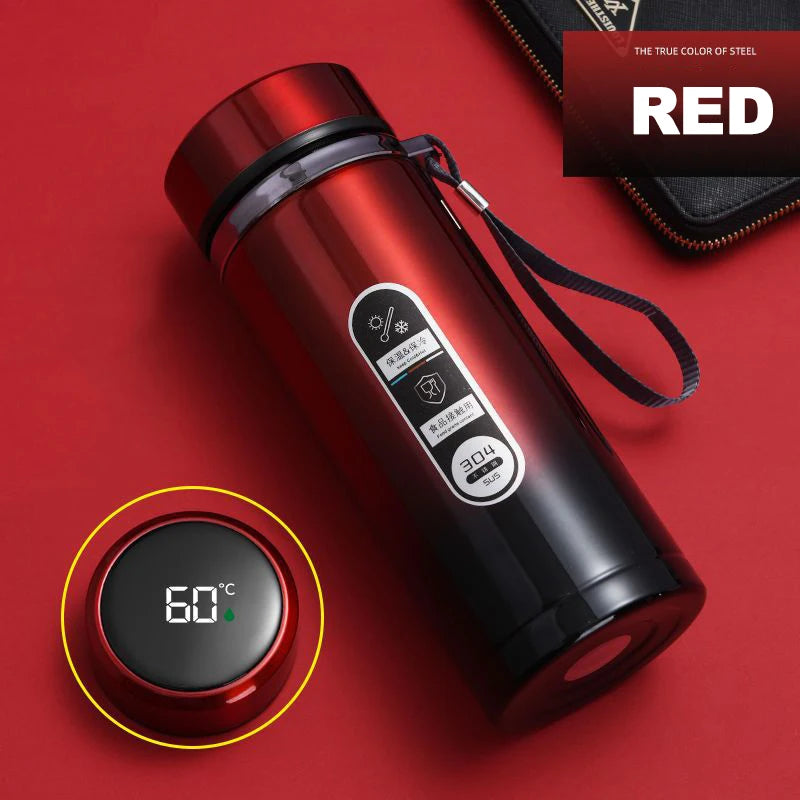 Stainless Steel, Vacuum Bottle, LED Temperature, Tea, Water, Portable