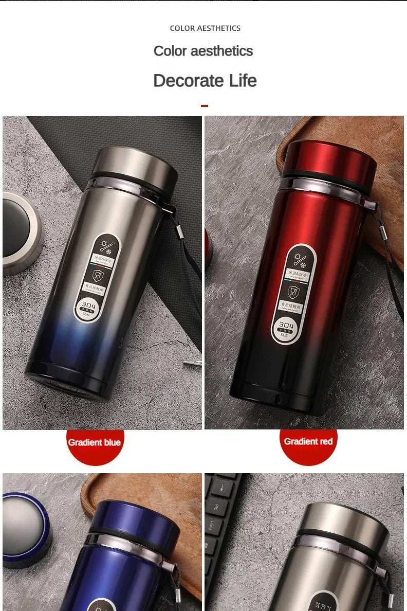 Stainless Steel, Vacuum Bottle, LED Temperature, Tea, Water, Portable