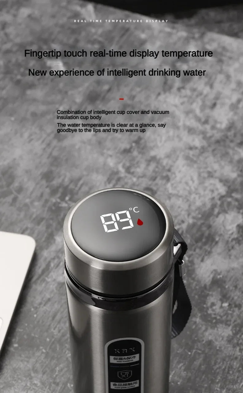 Stainless Steel, Vacuum Bottle, LED Temperature, Tea, Water, Portable