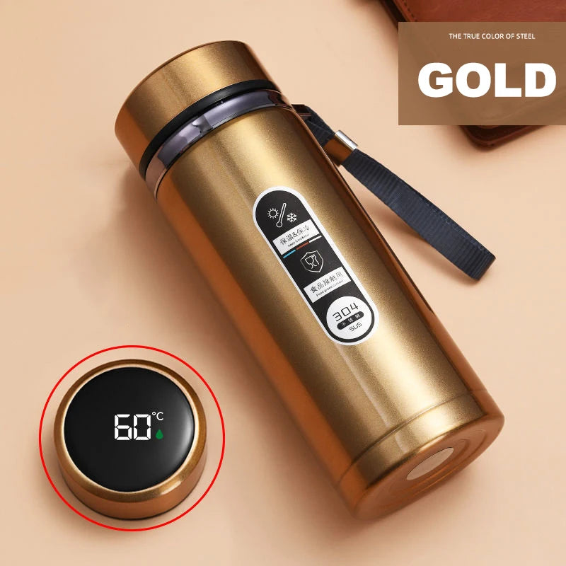 Stainless Steel, Vacuum Bottle, LED Temperature, Tea, Water, Portable