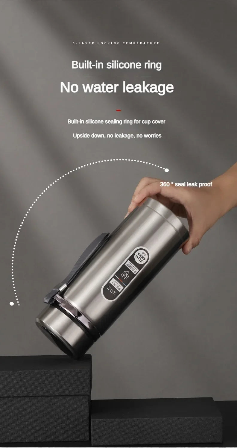 Stainless Steel, Vacuum Bottle, LED Temperature, Tea, Water, Portable