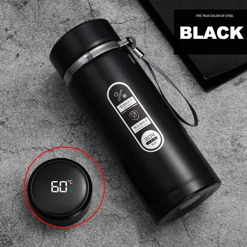 Stainless Steel, Vacuum Bottle, LED Temperature, Tea, Water, Portable