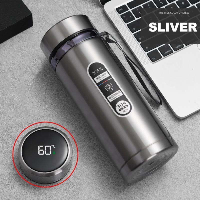 Stainless Steel, Vacuum Bottle, LED Temperature, Tea, Water, Portable