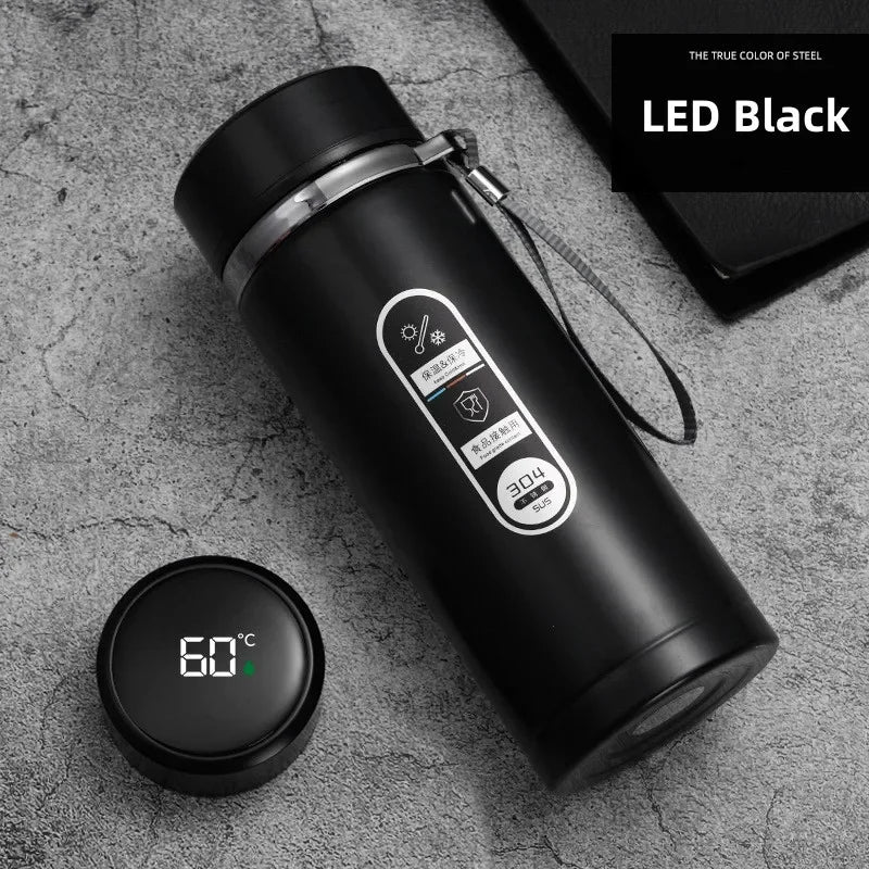 Stainless Steel, Vacuum Bottle, LED Temperature, Tea, Water, Portable
