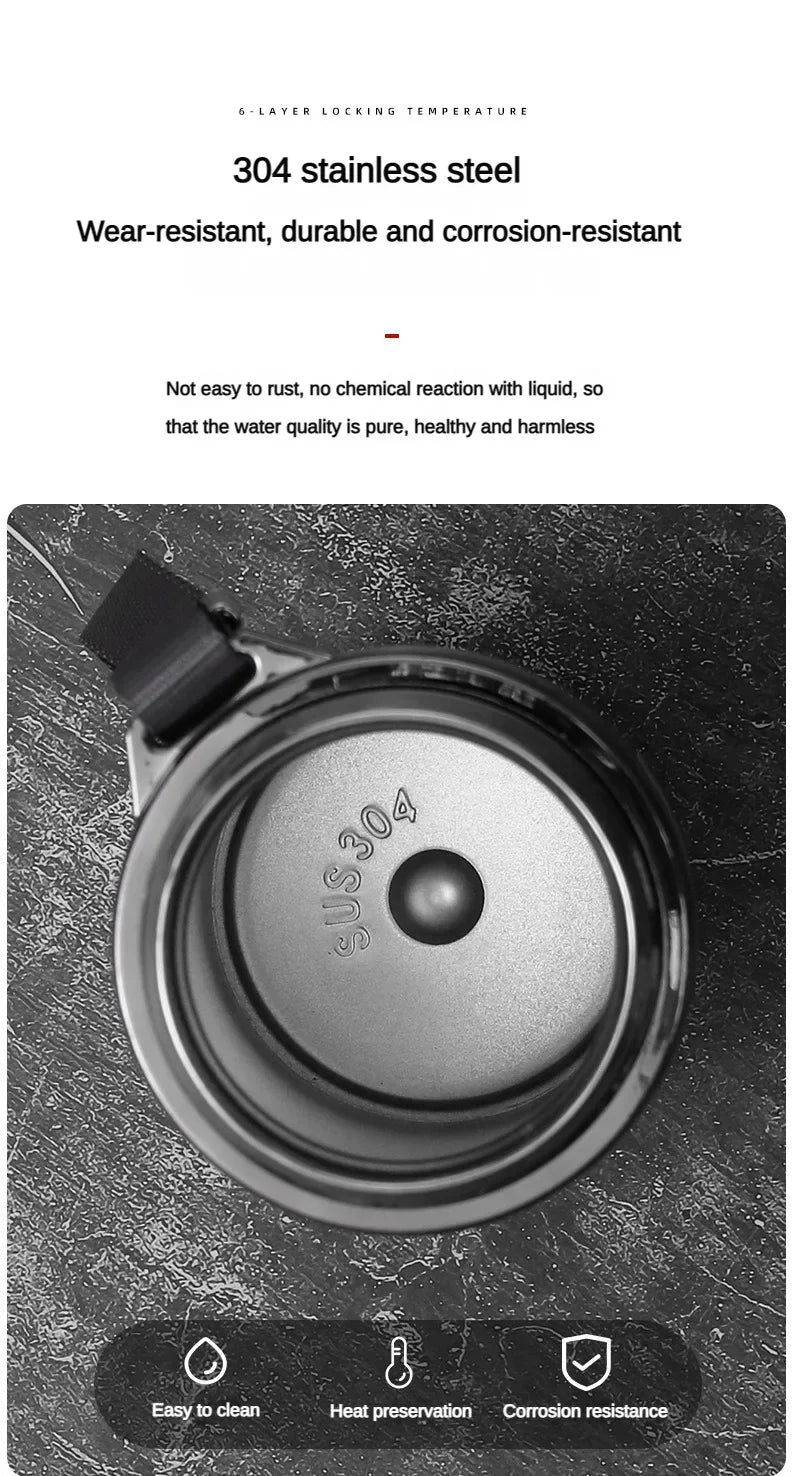 Stainless Steel, Vacuum Bottle, LED Temperature, Tea, Water, Portable